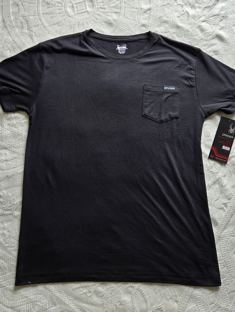 Spyder Men's Black Short Sleeve Pocket Tee